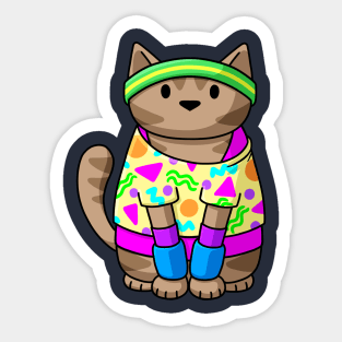 Fitness Cat Sticker